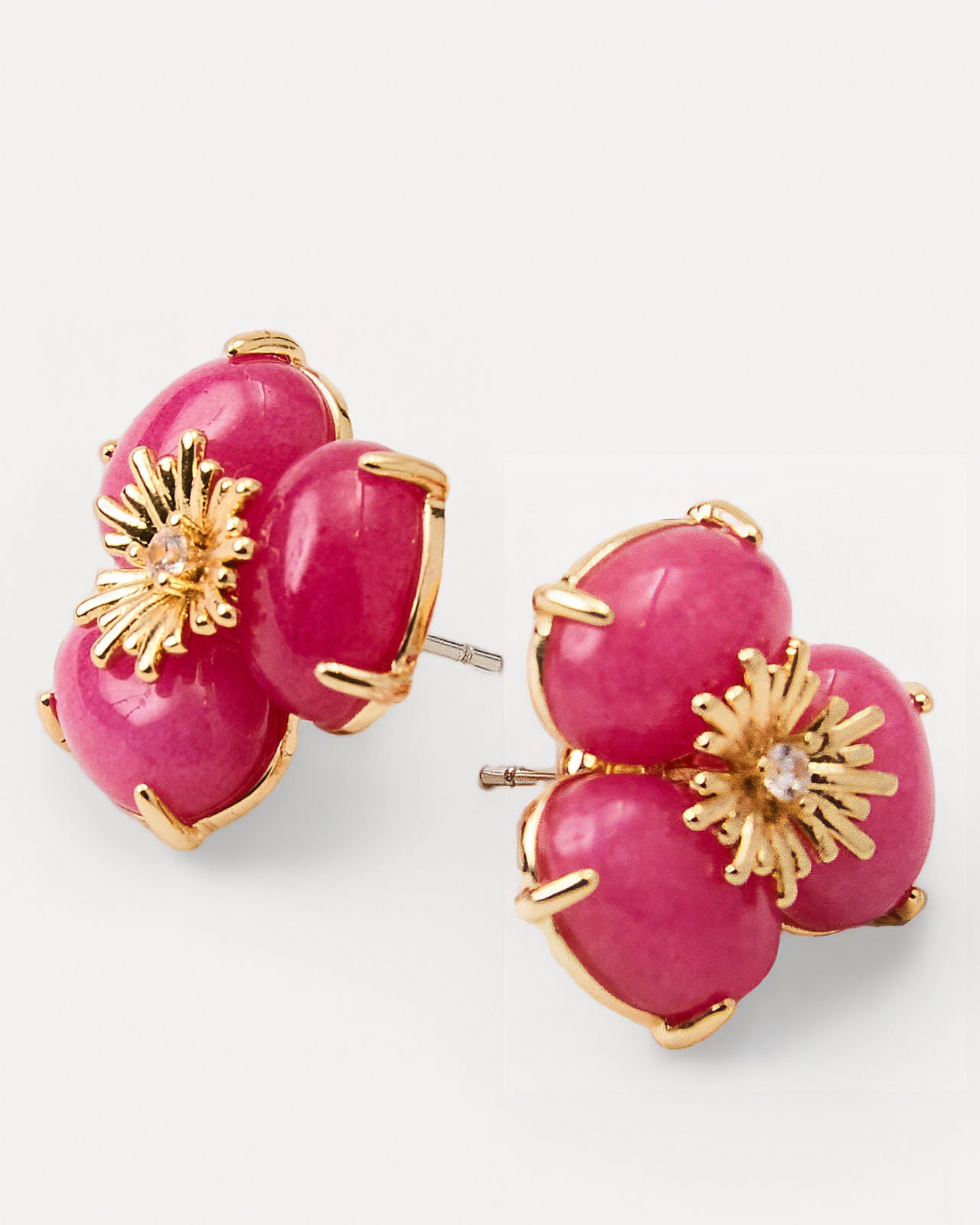 Camouflage Catwalk Earrin In Pink Aster