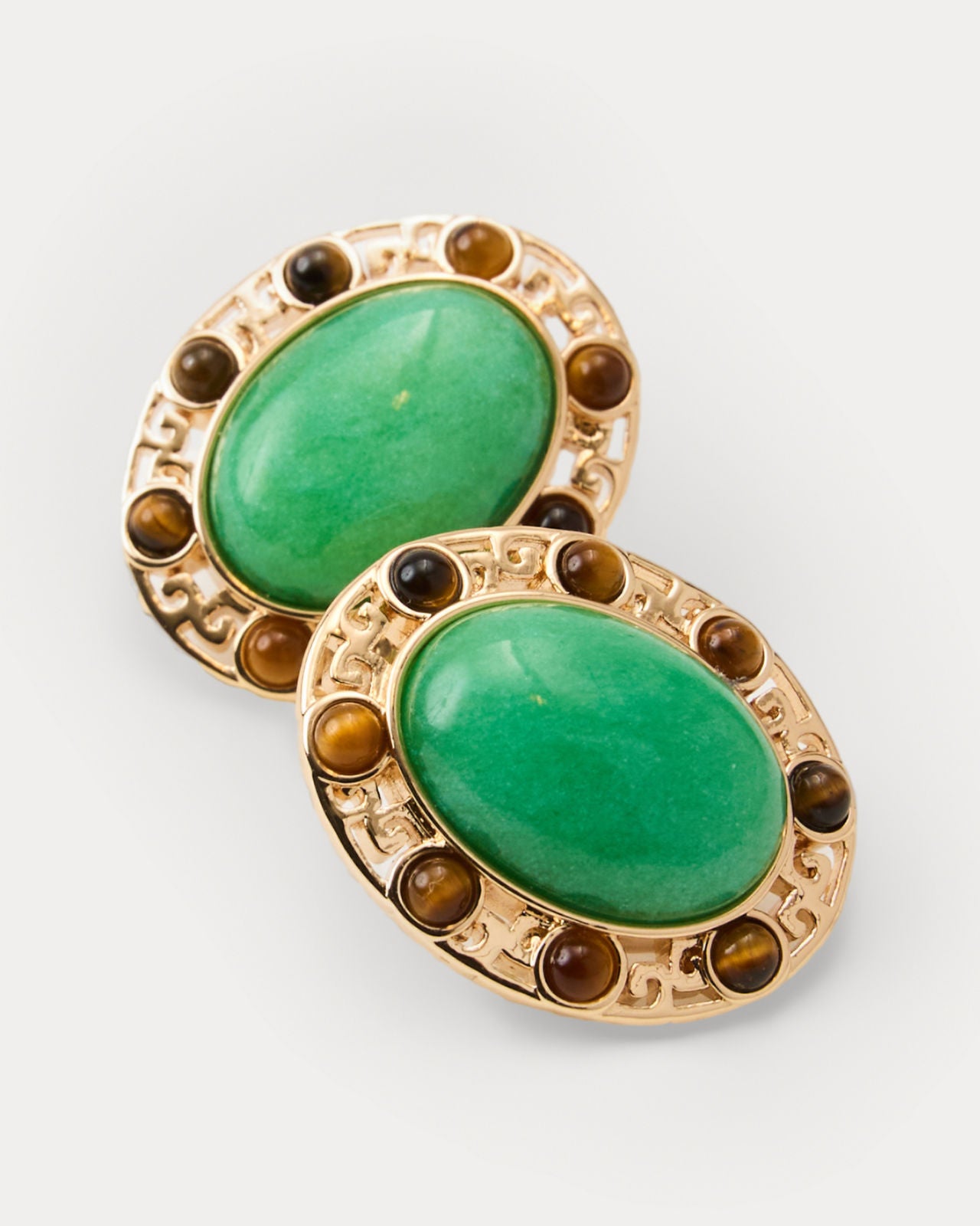 Via Palm Earrings In Chateau Green