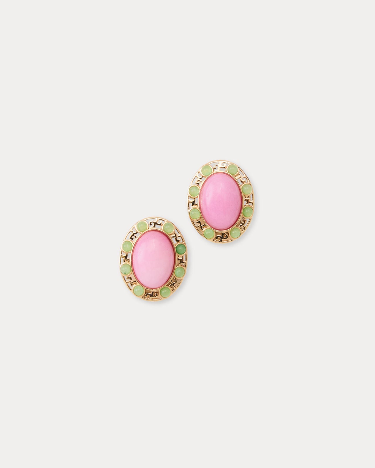 Via Palm Earrings In Oleander Pink