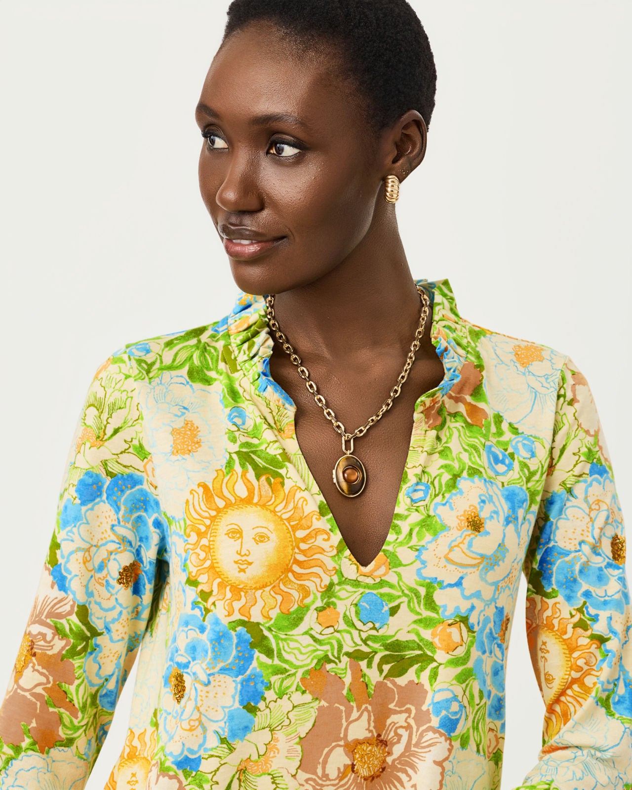 Camouflage Catwalk Necklace In Coco Beach