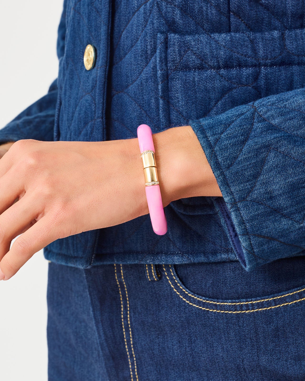 Via Palm Bracelet In Oleander Pink