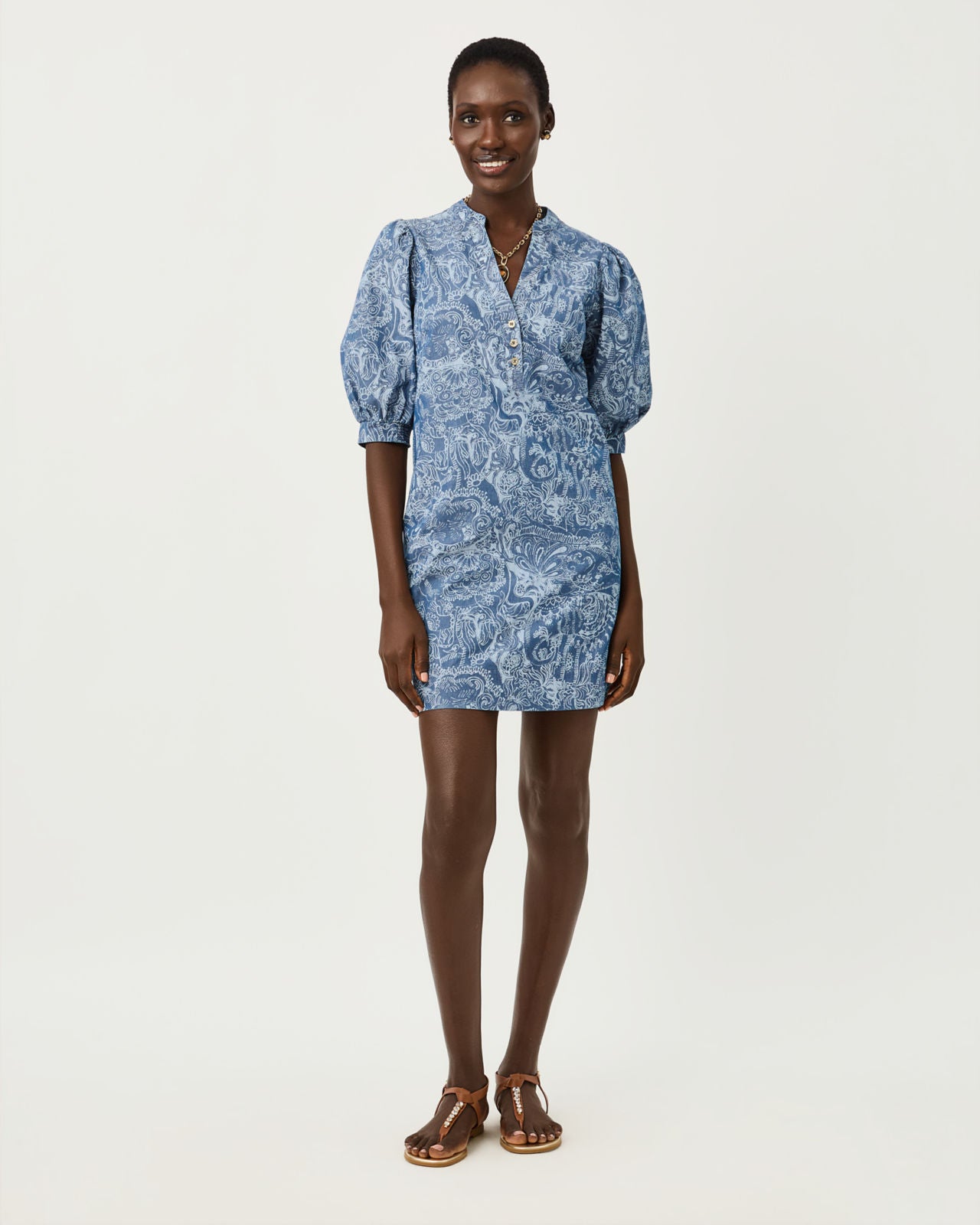 Mialeigh Elbow Sleeve Dress In Paisley Parade