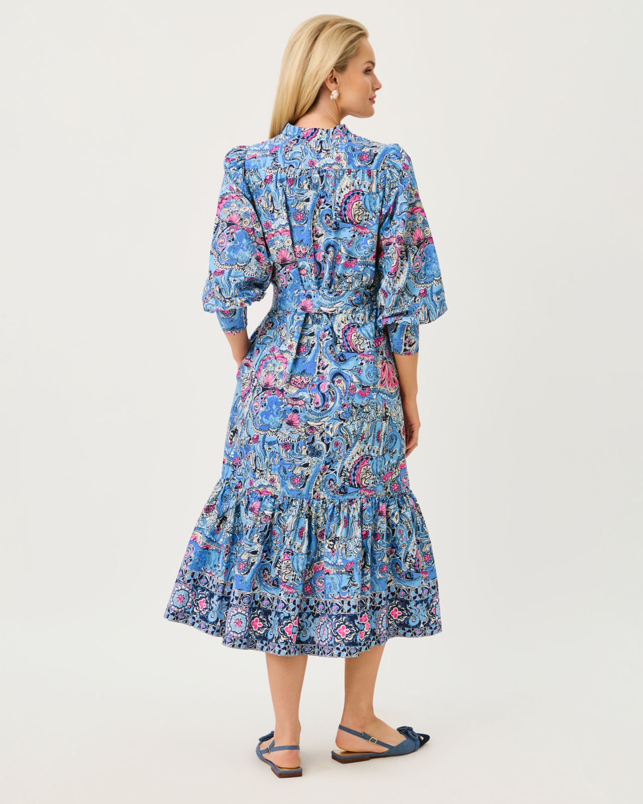 Drena Midi Dress In Paisley Parade