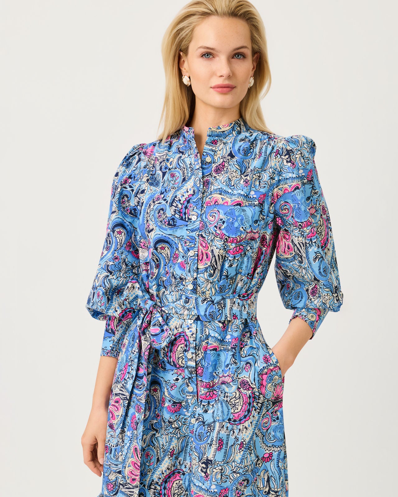 Drena Midi Dress In Paisley Parade
