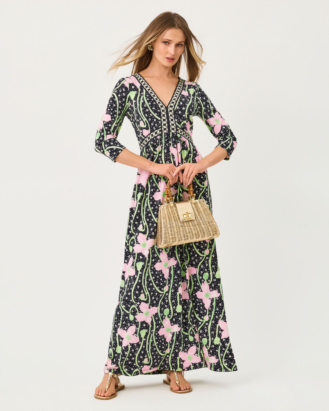 Harlynn Maxi Dress In Blushing Blooms