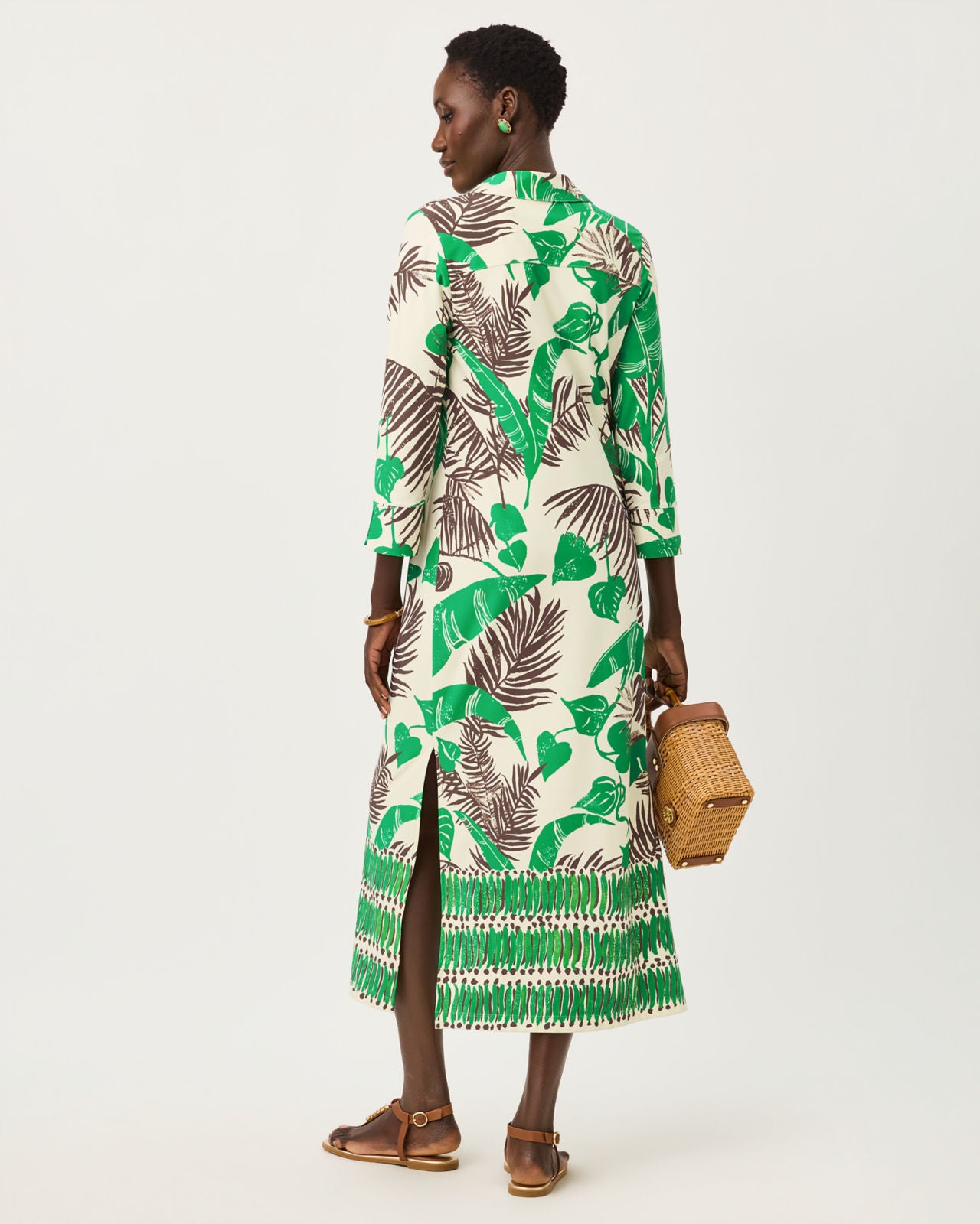Mandi UPF 50+ Midi Dress In Hide And Leaf