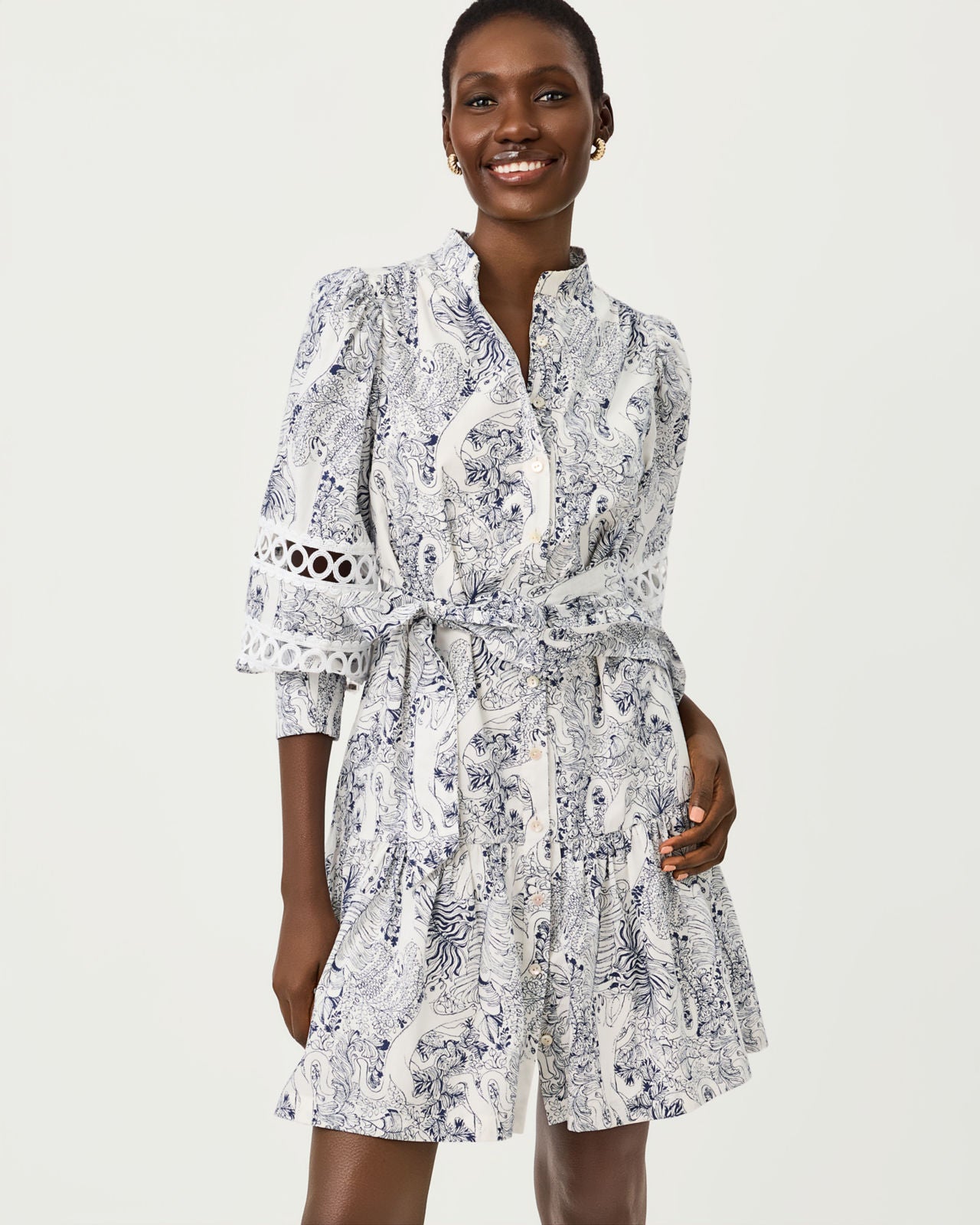 Drena Dress In Lil Palm Prowl