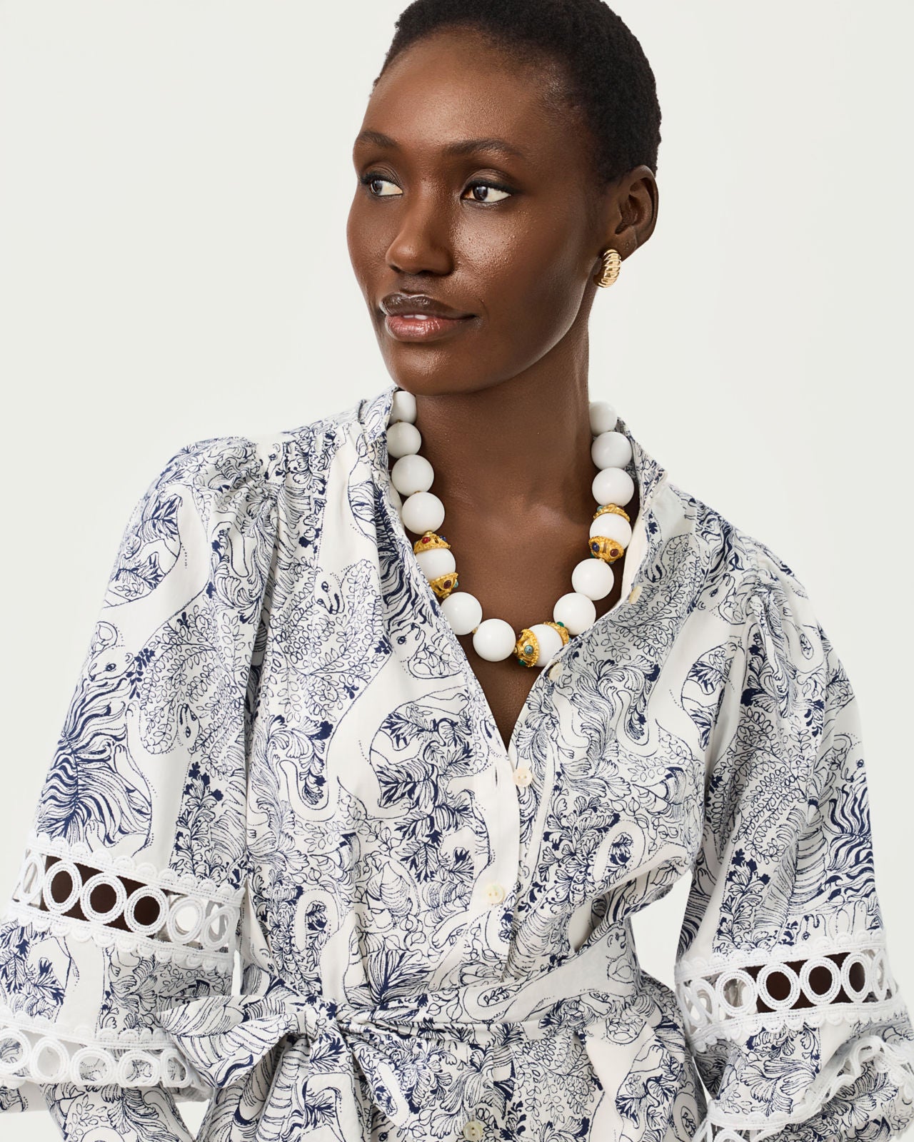 Drena Dress In Lil Palm Prowl