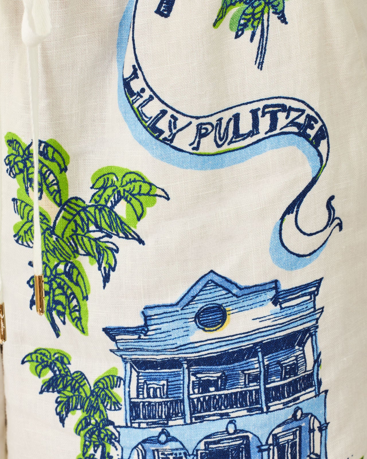 Croix Linen Short In Key West Toile