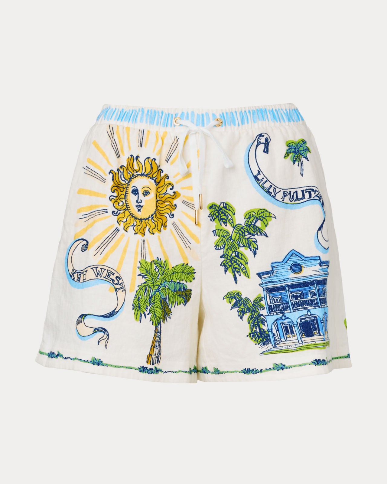 Croix Linen Short In Key West Toile