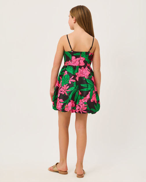 Mini Bowman Dress In Jungle Bouquet Jacquard