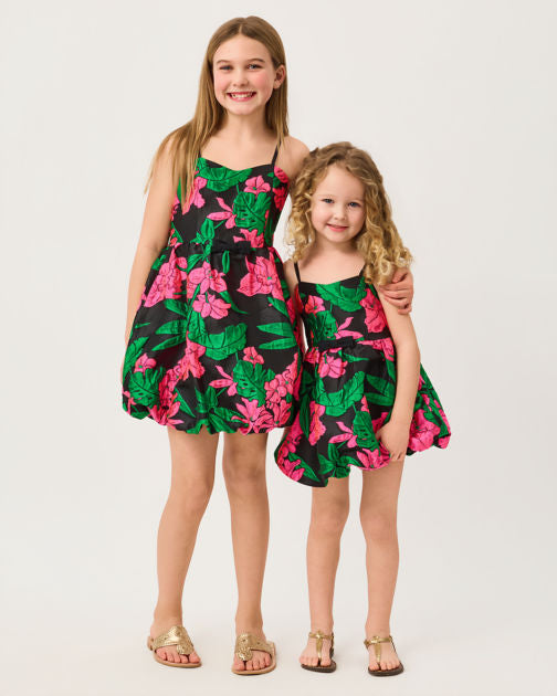 Mini Bowman Dress In Jungle Bouquet Jacquard