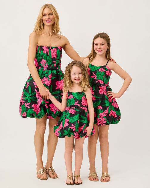Mini Bowman Dress In Jungle Bouquet Jacquard