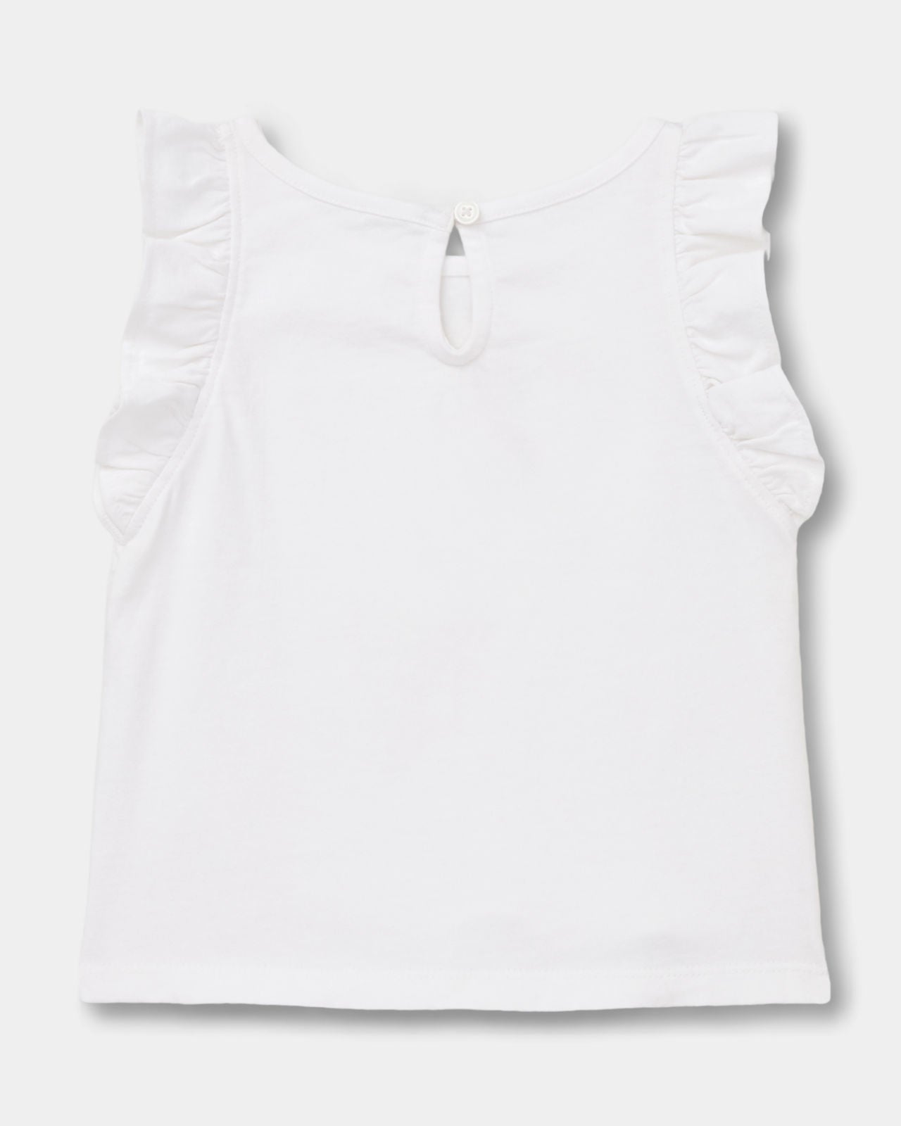 Chickie Ruffle Top In On Parade Graphic