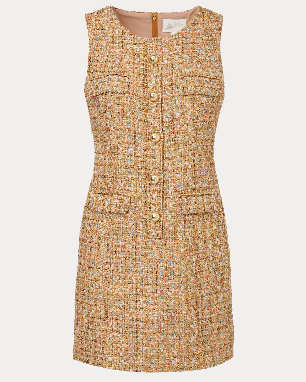 Bindy Shift Romper In Golden Age Eyelash Boucle