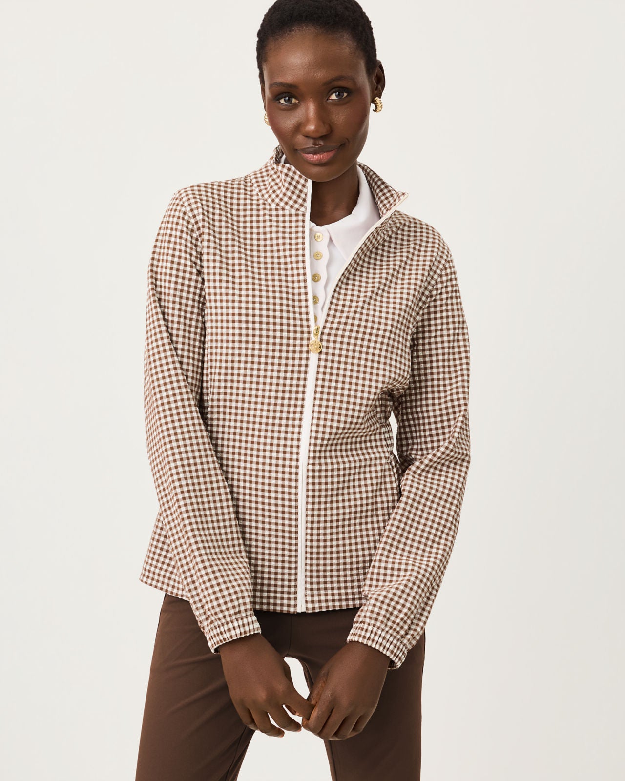 Ainsley Jacket In Coco Beach Gingham