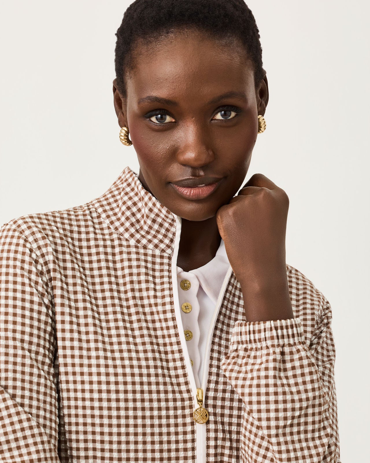 Ainsley Jacket In Coco Beach Gingham