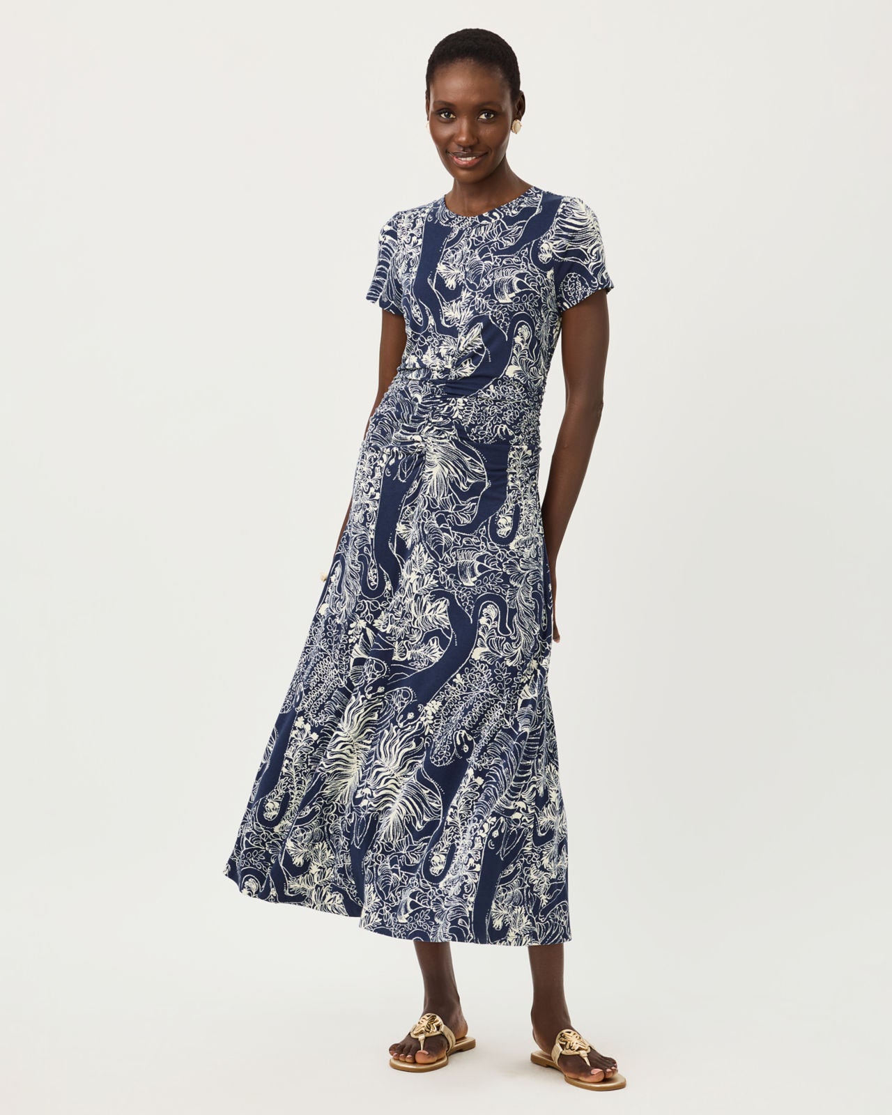 Alma Midi Dress UPF 50+ In Palm Prowl