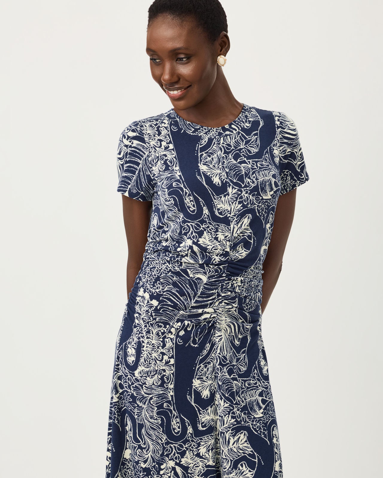 Alma Midi Dress UPF 50+ In Palm Prowl