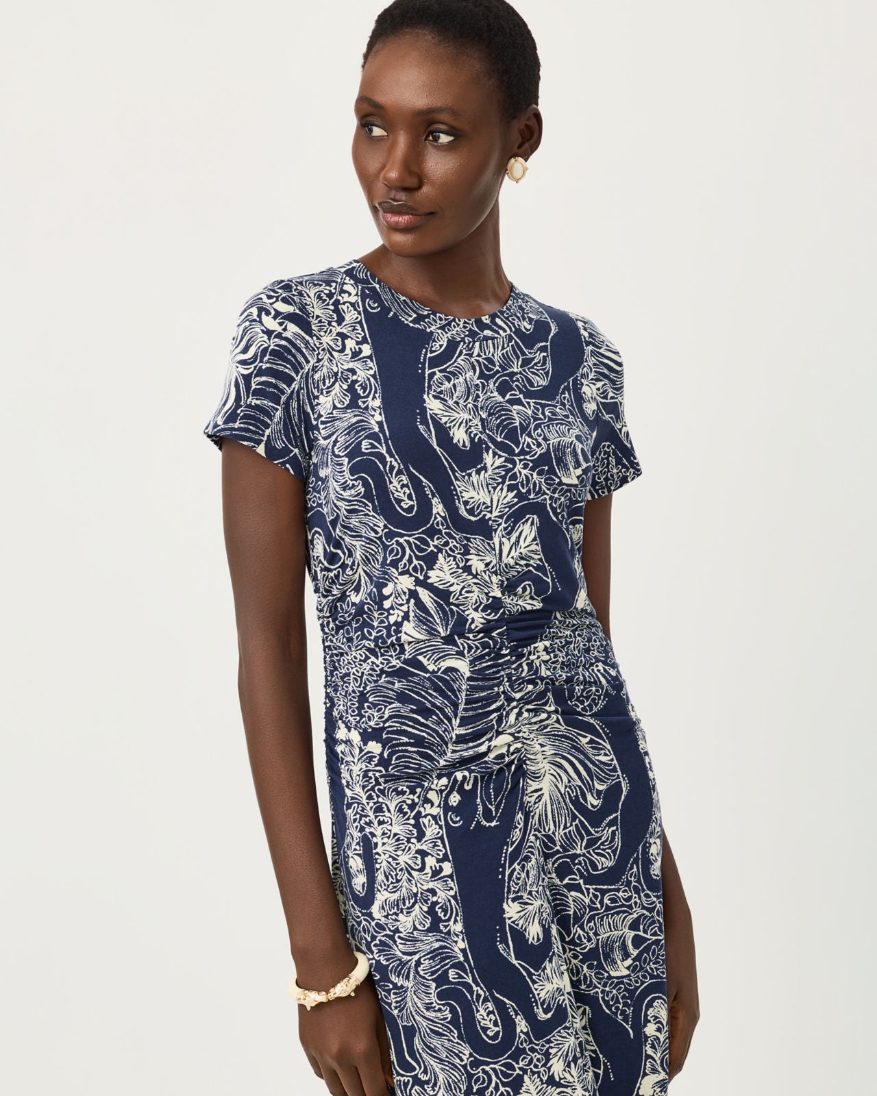 Alma Midi Dress UPF 50+ In Palm Prowl