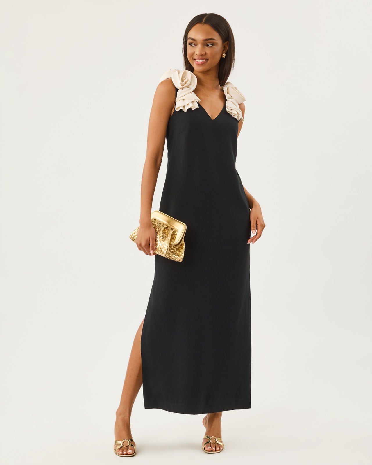 Roslind Maxi Dress In Noir