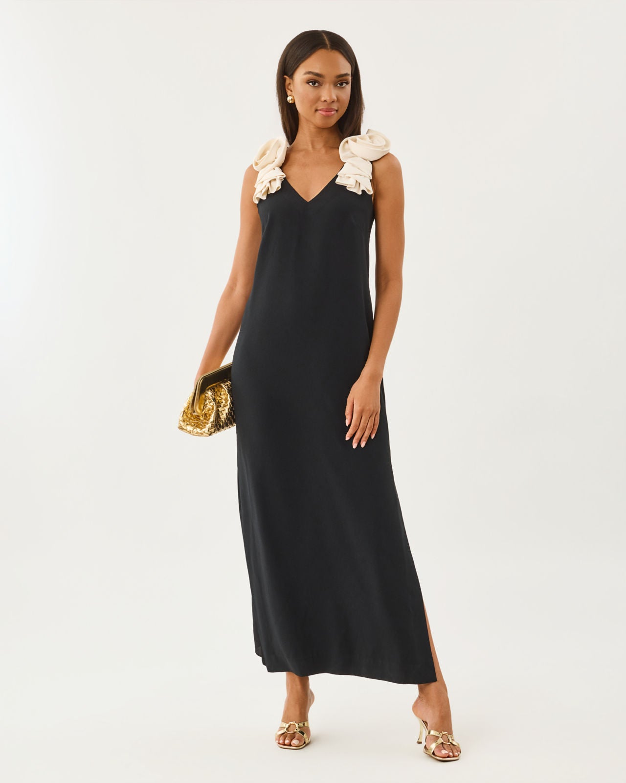 Roslind Maxi Dress In Noir