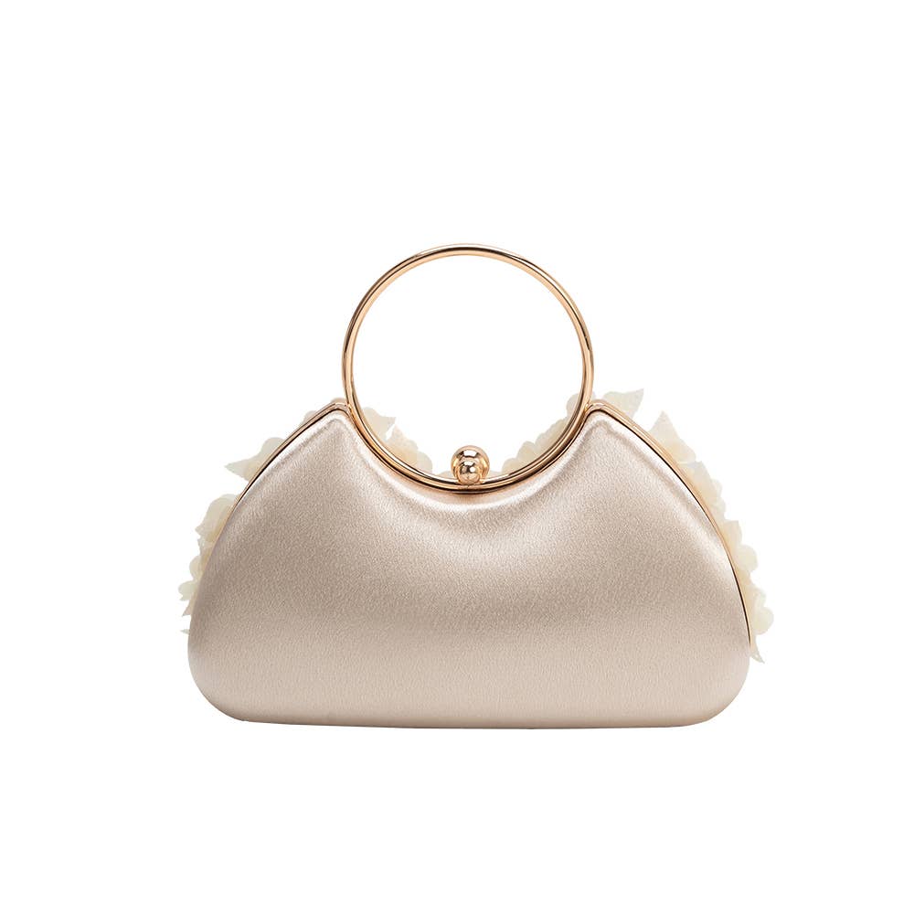 Harriet Ivory Floral Top Handle Bag