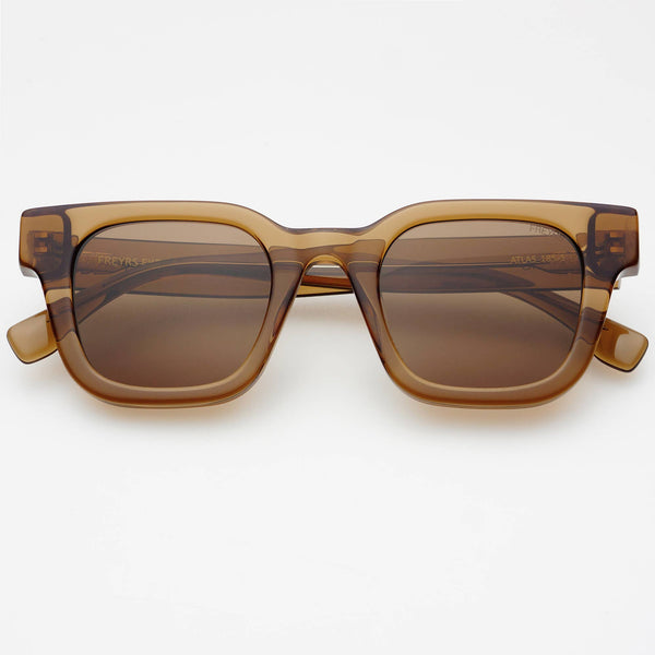 Atlas Rectangular Sunglasses in Brown