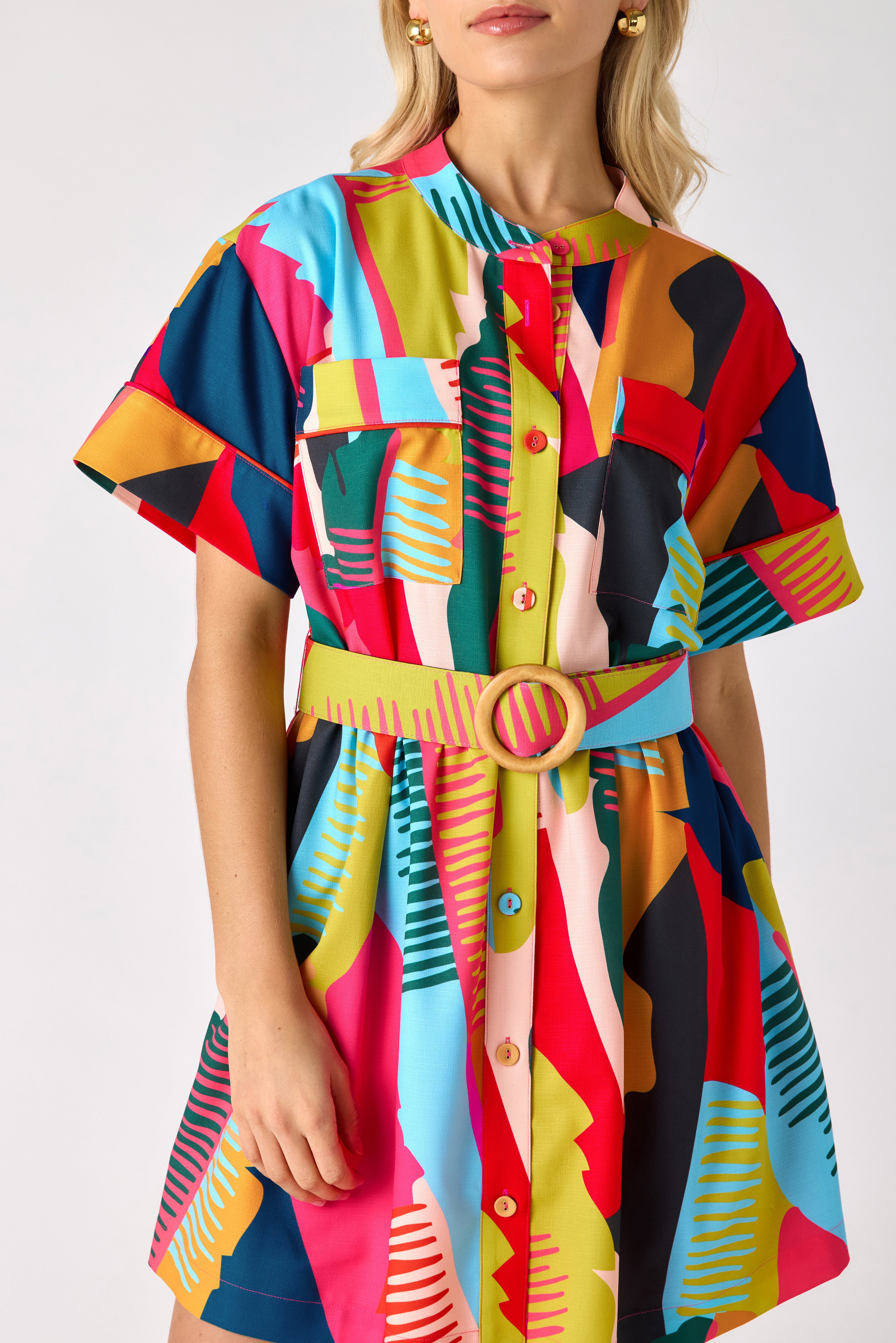 Hayden Dress in Gulf Palm