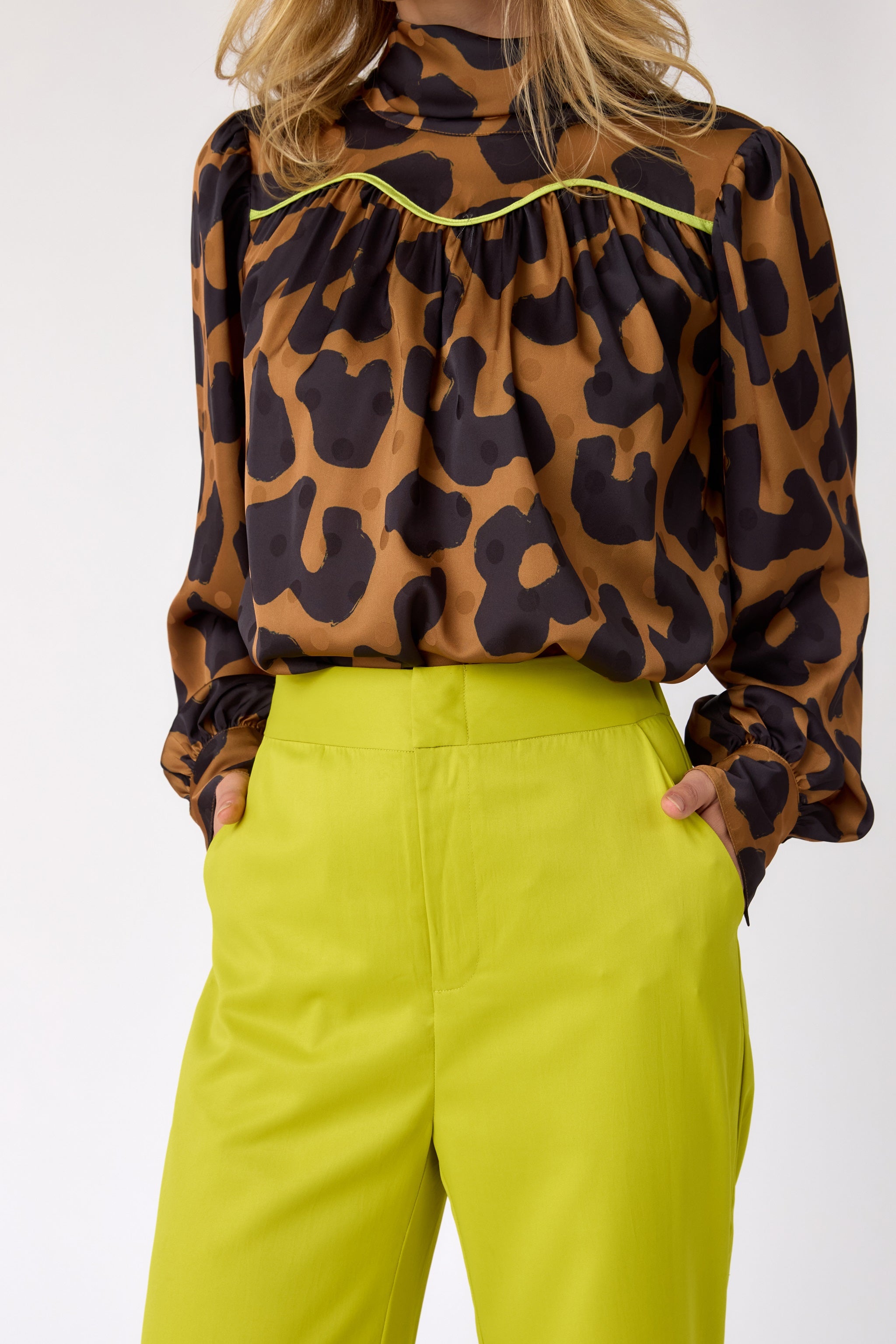 Cora Trouser in Chartreuse