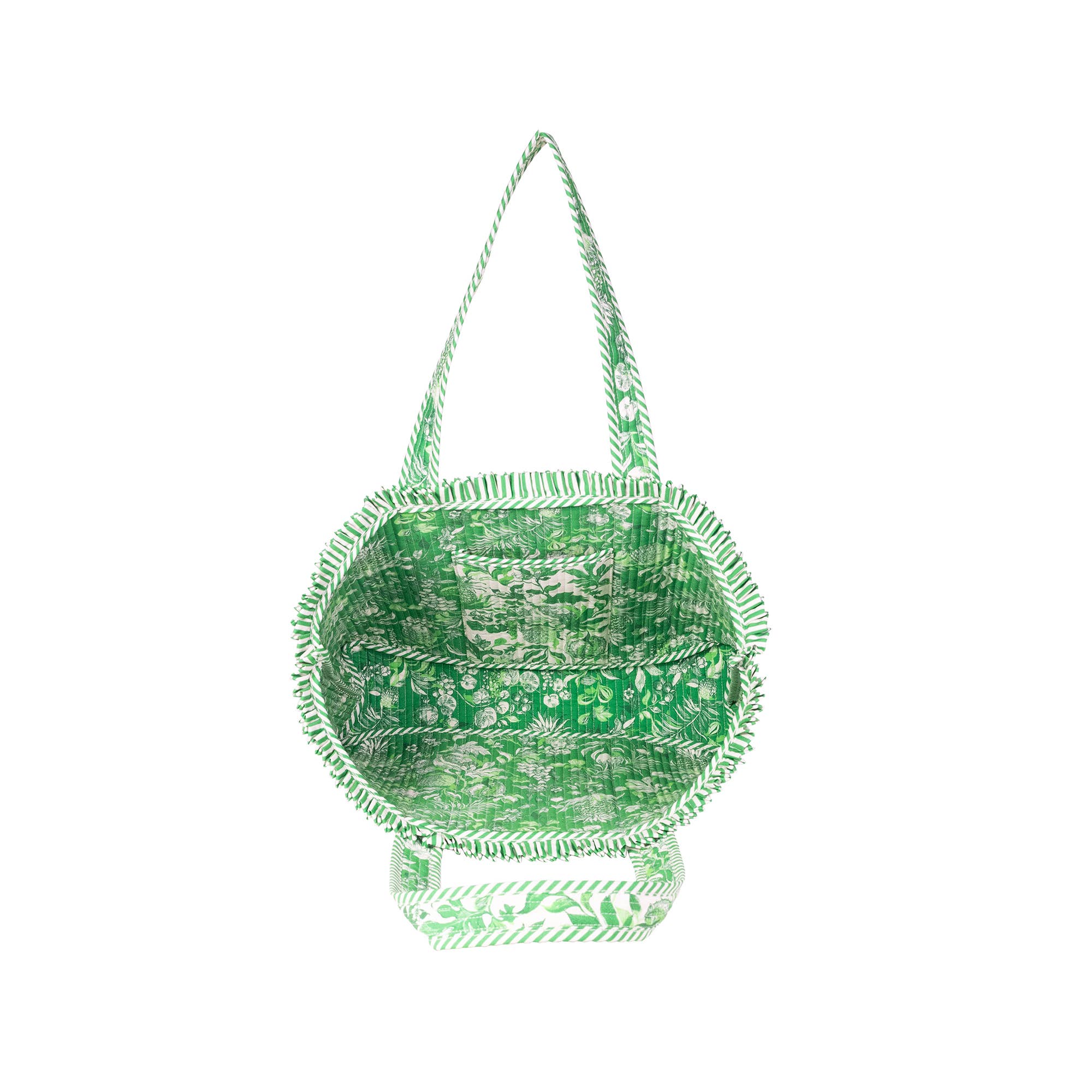 Quilted Ruffle Tote in Covent Garden