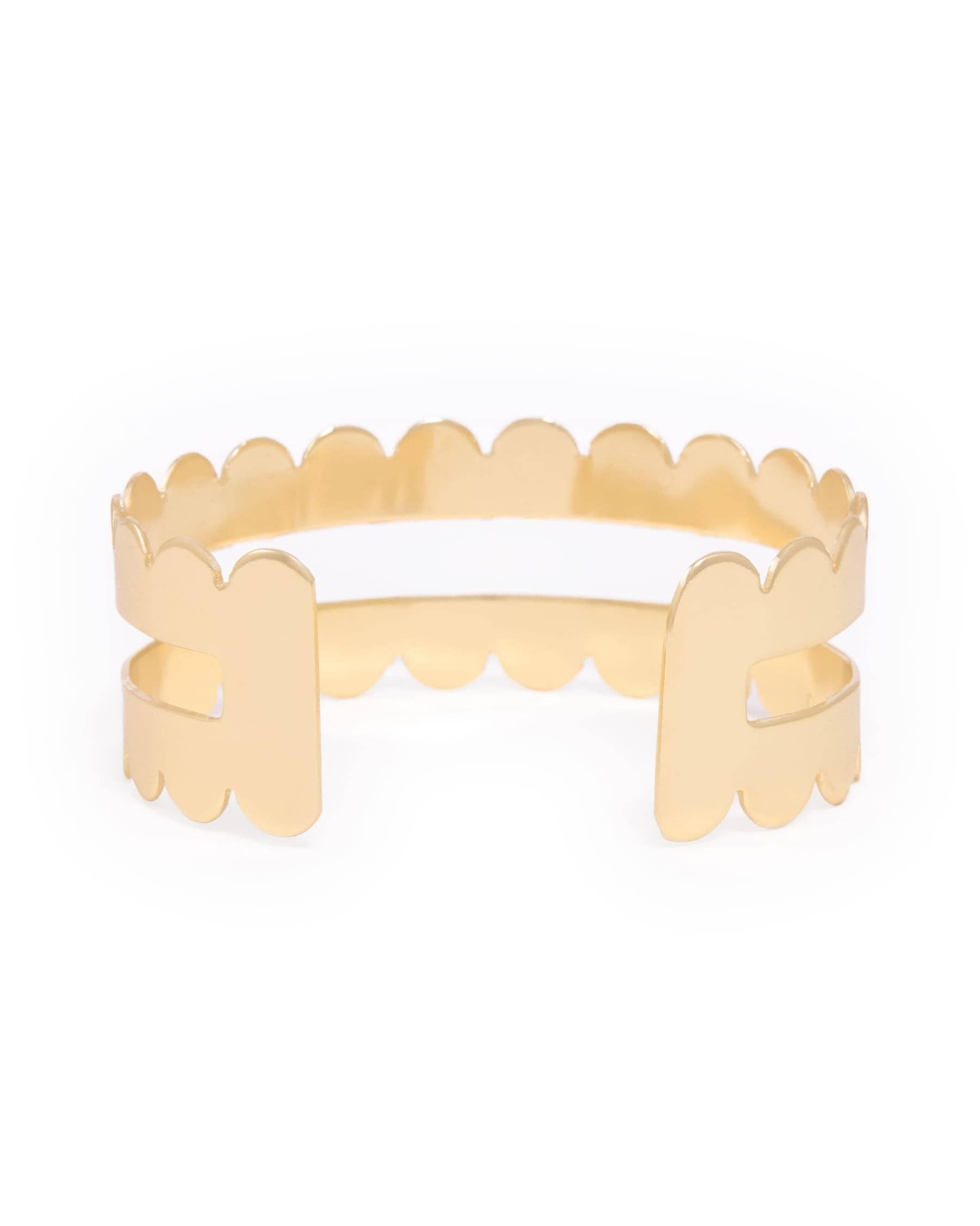 Remi Scalloped Edge Cuff in Brass