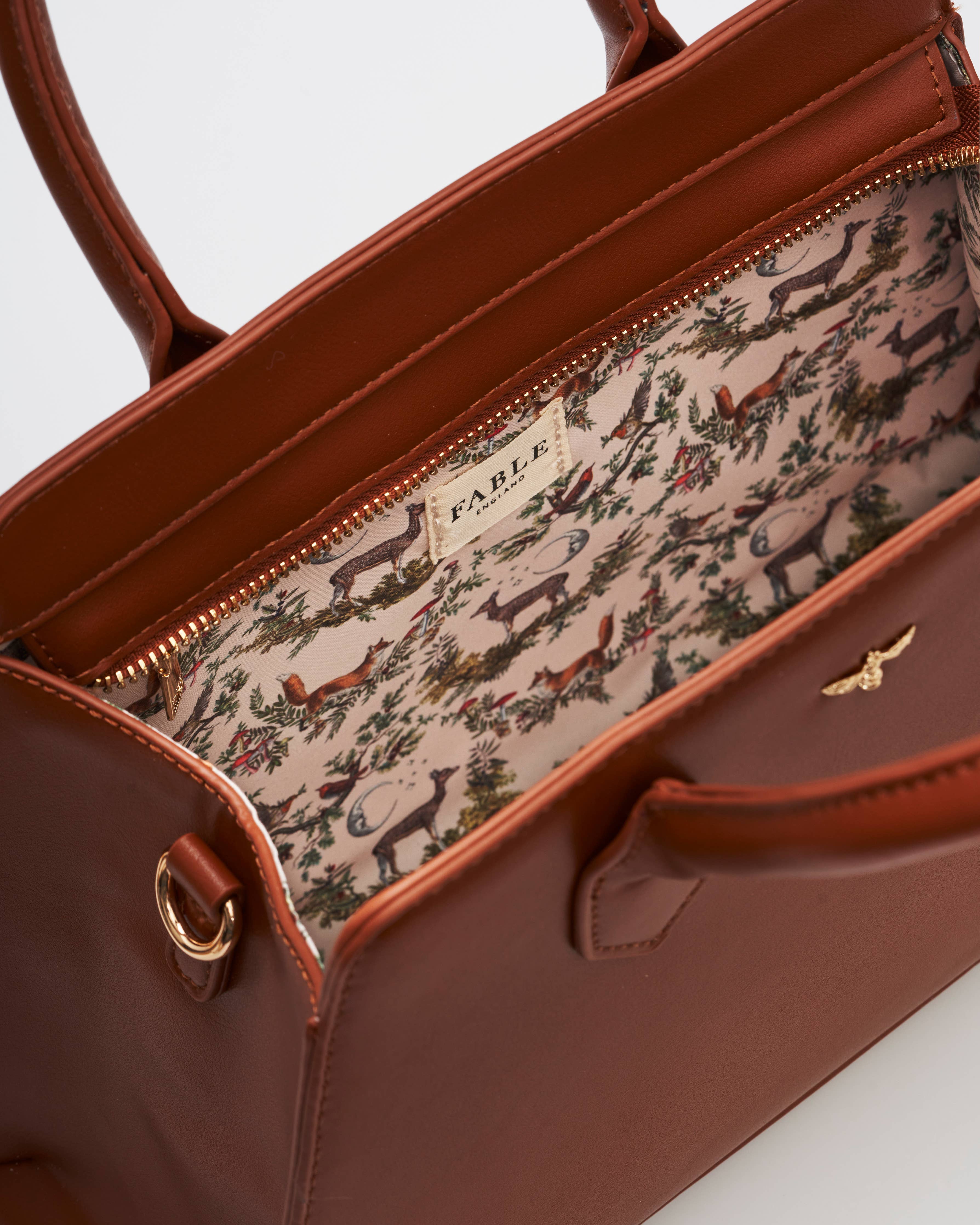 Structured Tan Tote Purse