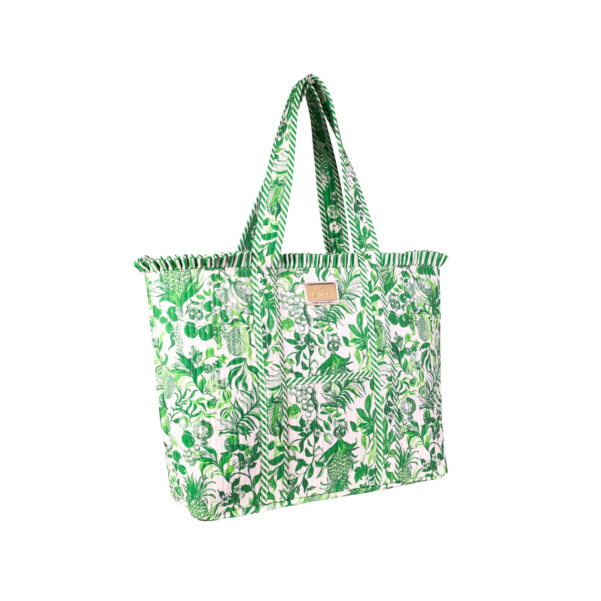 Quilted Ruffle Tote in Covent Garden