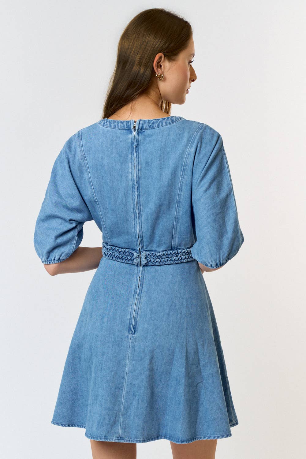 Darla Braided Denim Dress