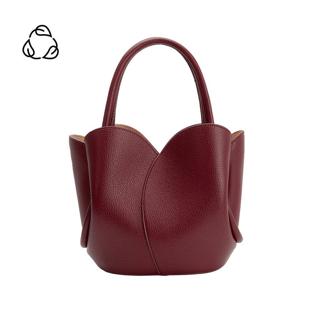 Tulip Burgundy Recycl Vegan Leather Top Handle