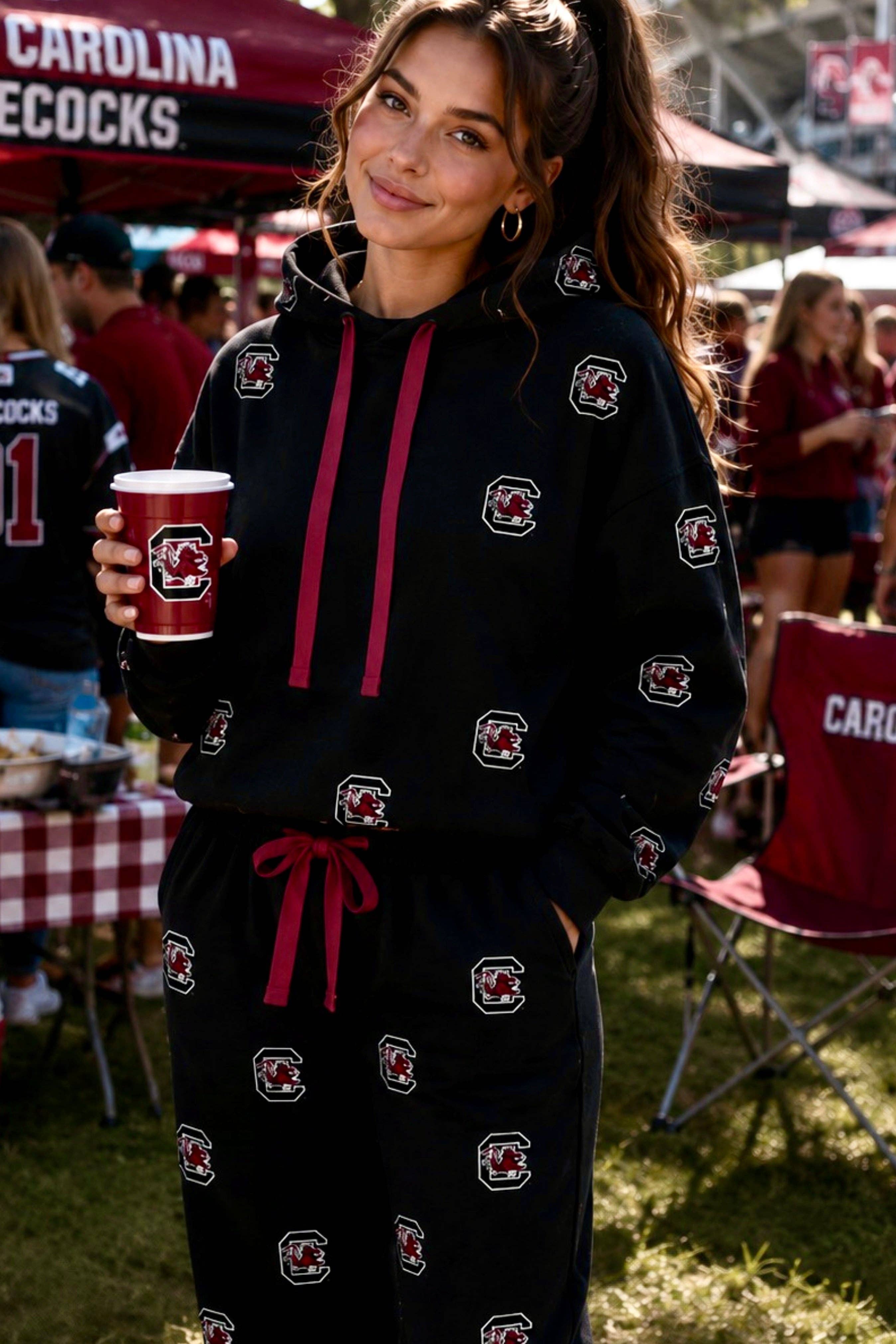 South Carolina Embroidered Fleece Hoodie
