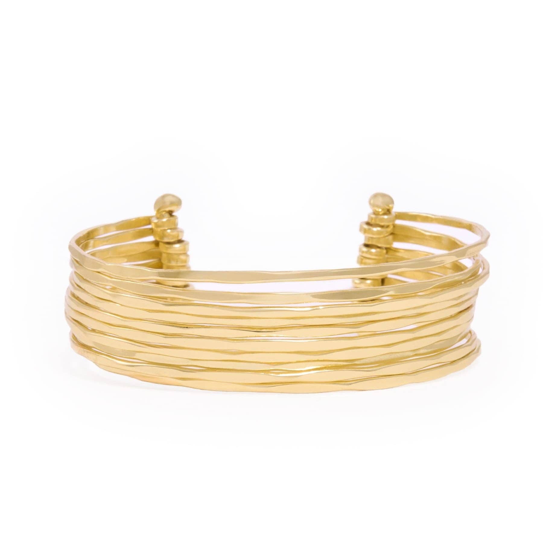 Louisa Multi Strand Cuff in Brass