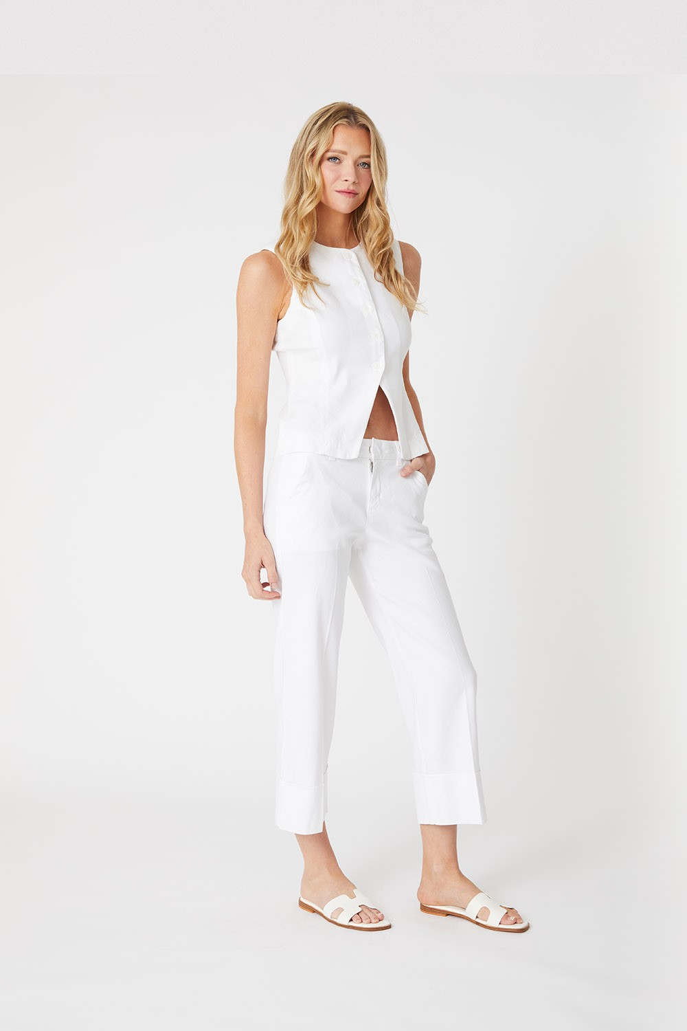 Lauren Cuffed Trouser in Stillwater