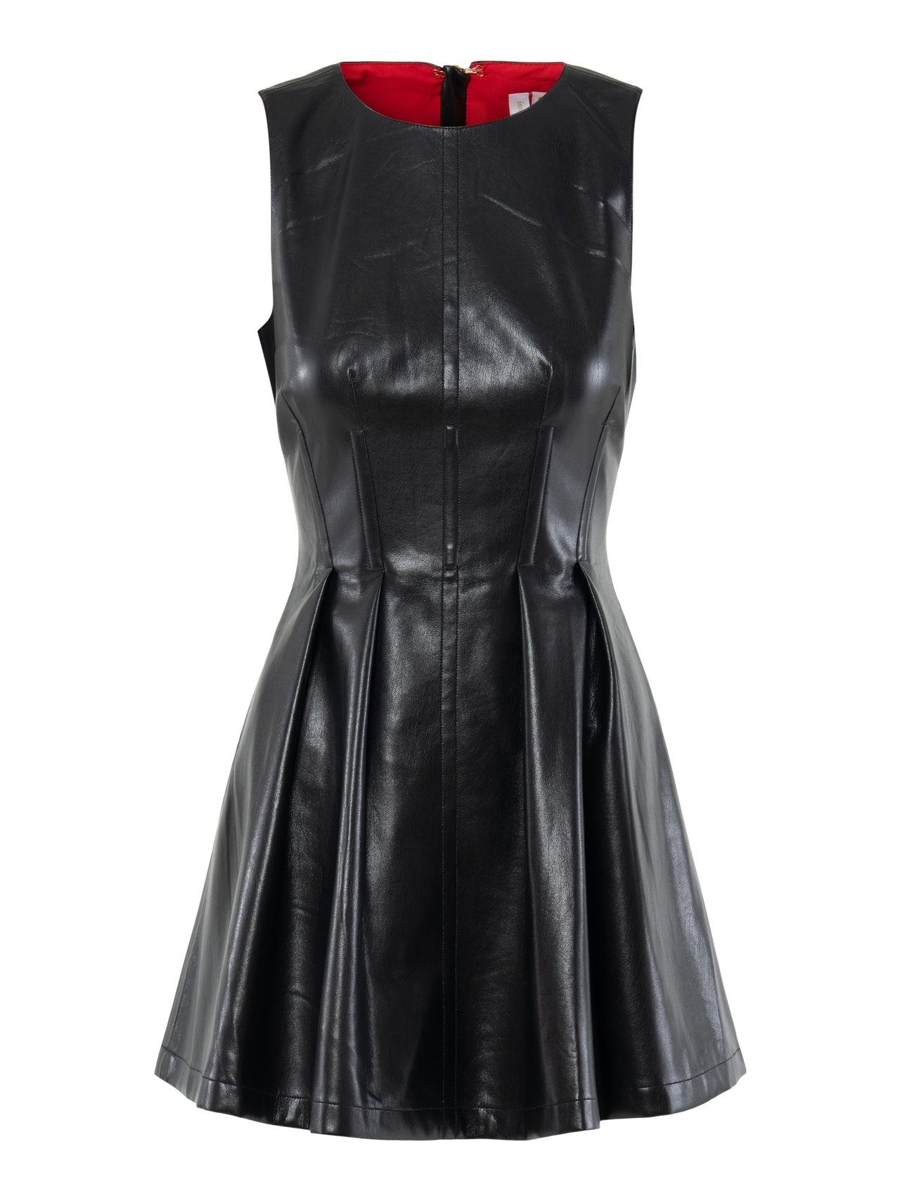 Vivi Dress in Black Vegan Leather