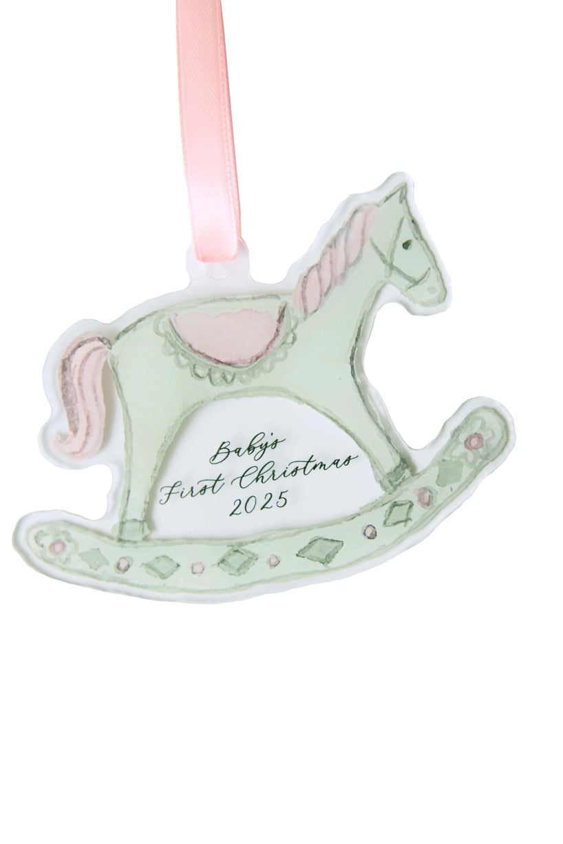 2025 Baby's First Christmas Rocking Horse Ornament **PREORDER**