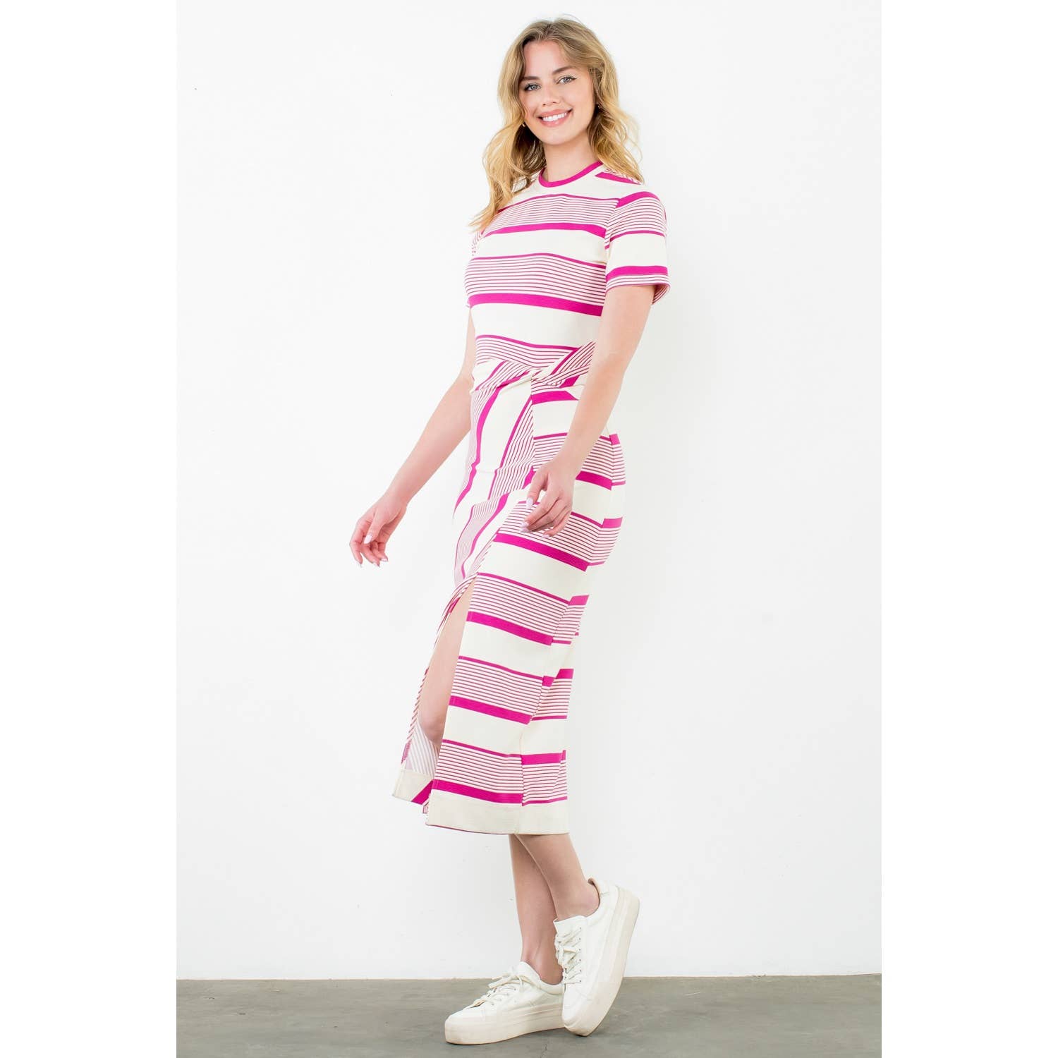 Kate Striped Short Sleeve Dress