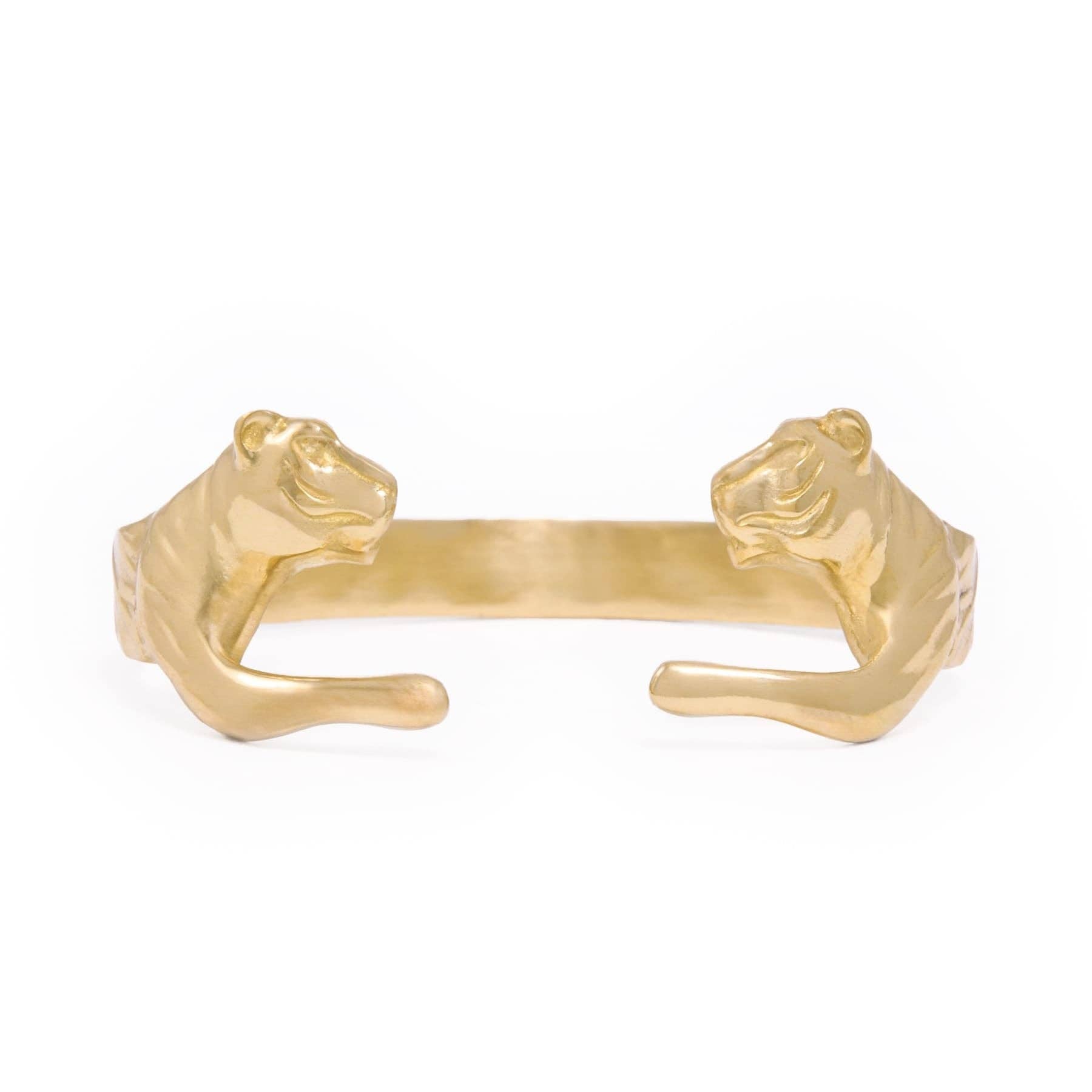 Bianca Tiger Cuff Bangle in Brass