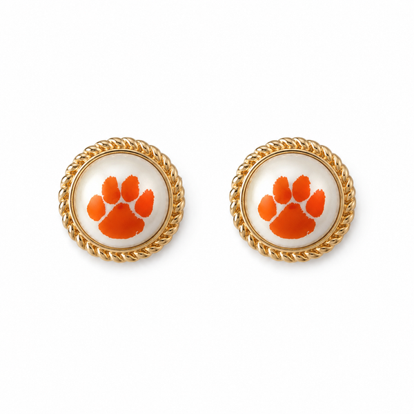 Clemson Pearl Studs