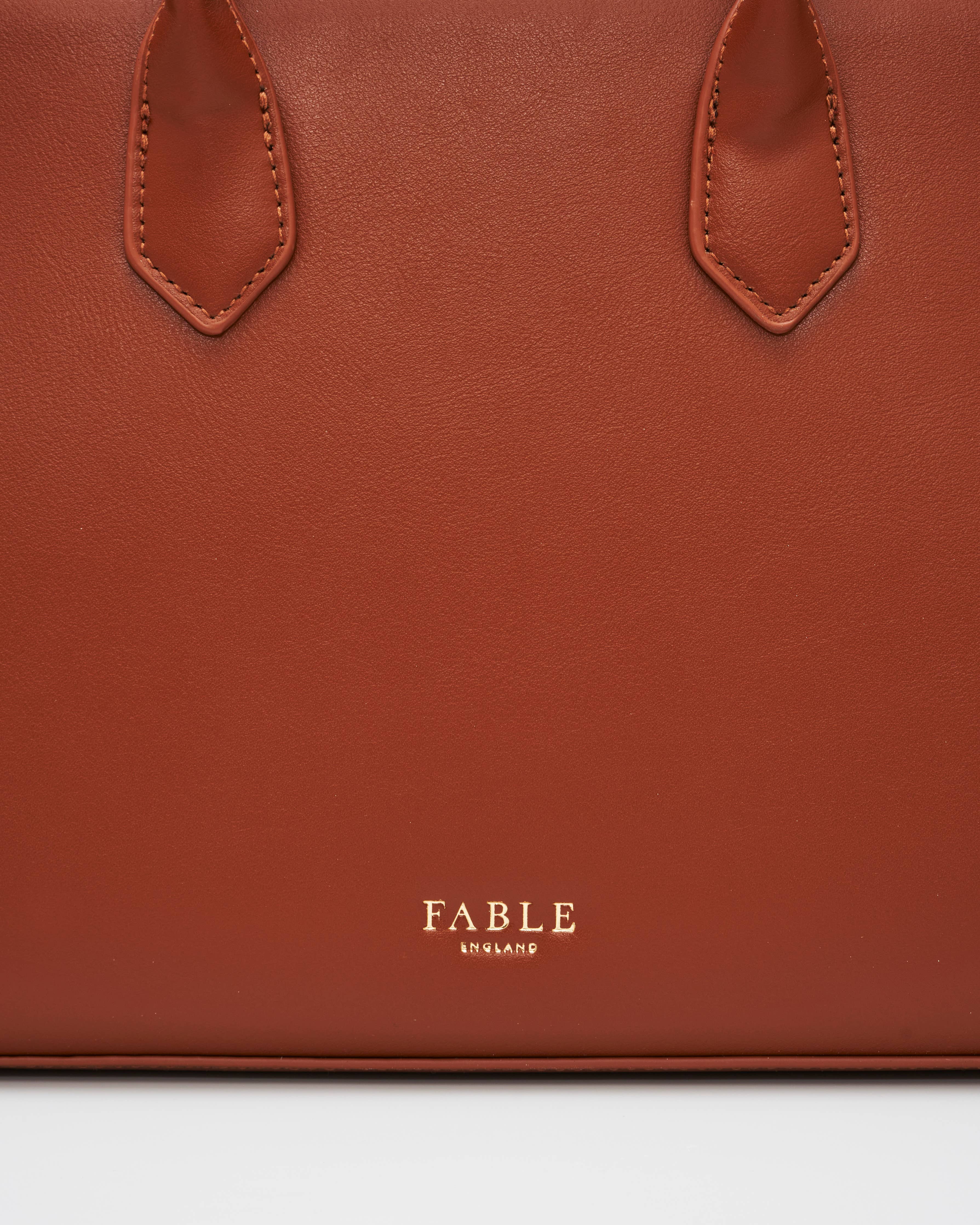 Structured Tan Tote Purse