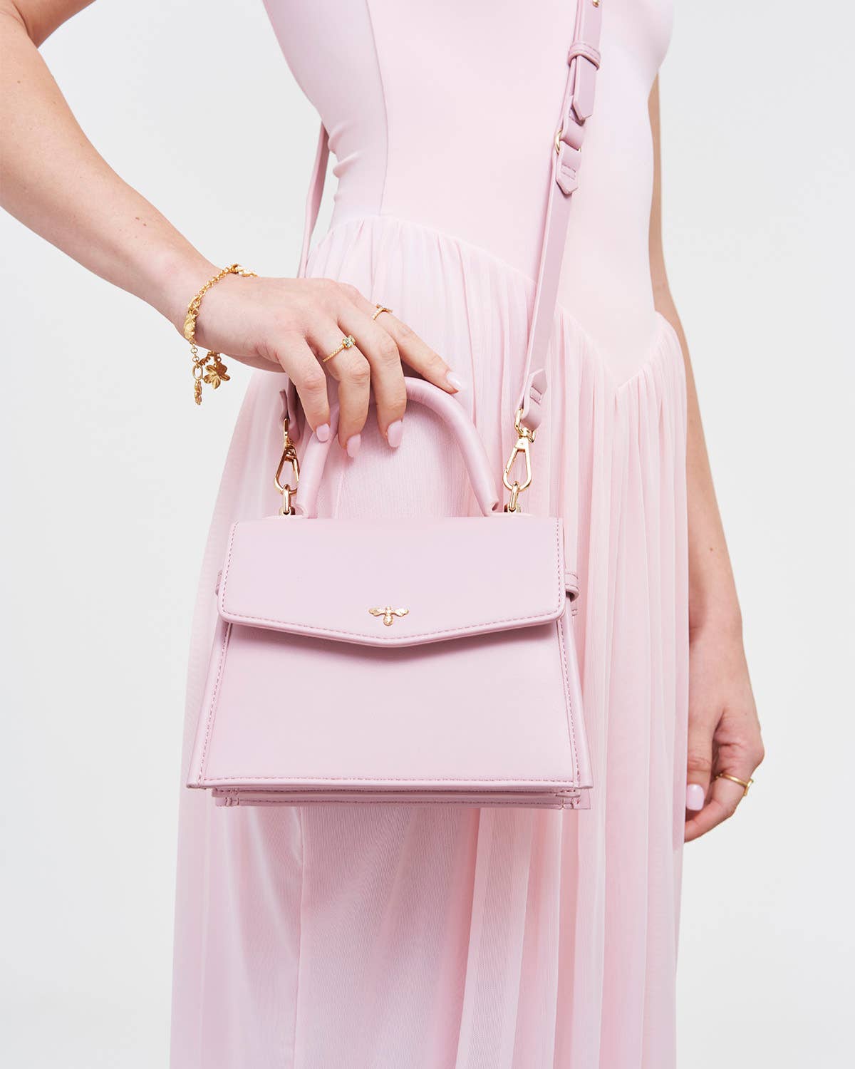 Pink Small Structured Tote