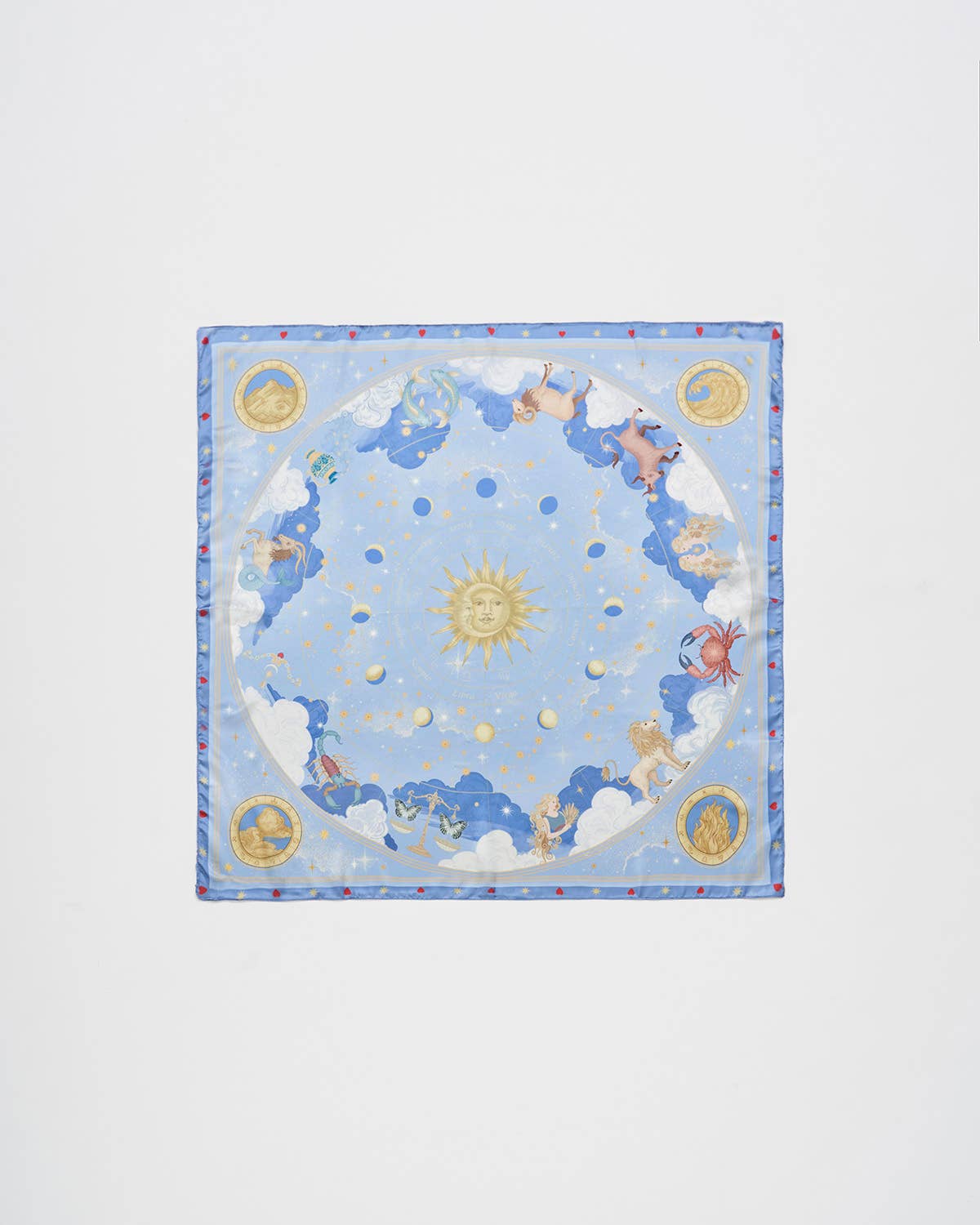 Zodiac Medium Square Scarf in Blue