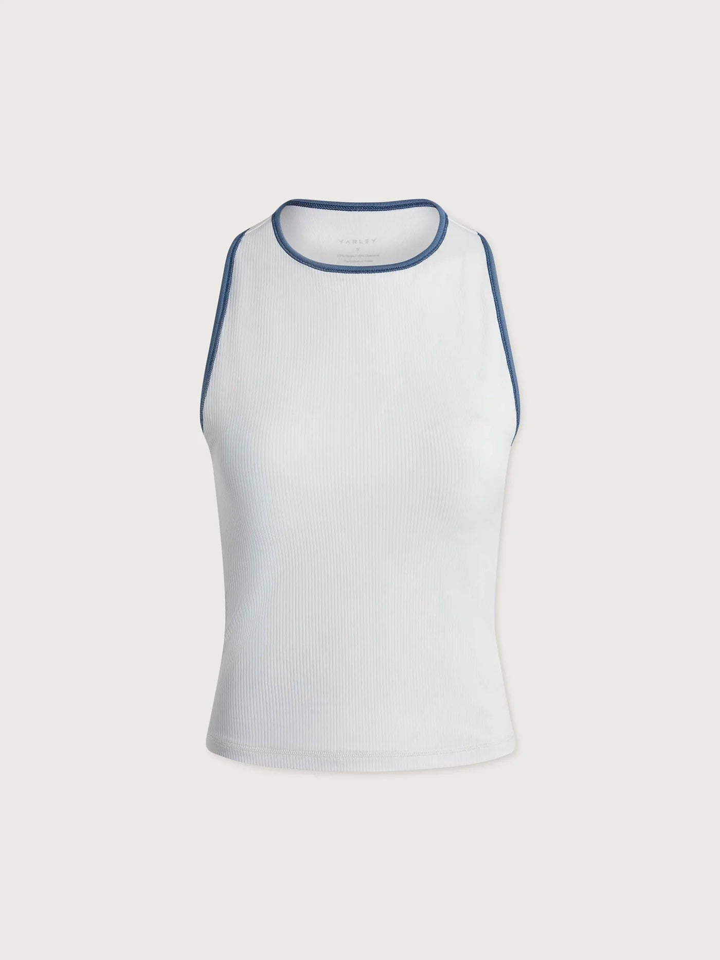 Agneta Performance Tank in White/Blue Rain