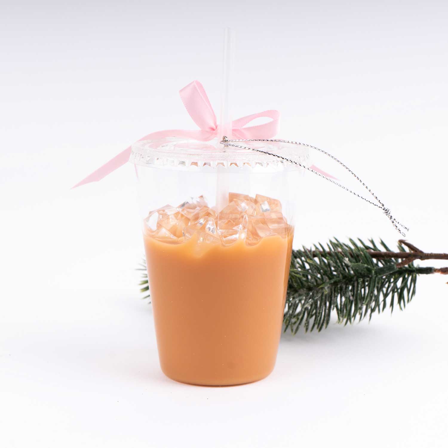 Iced Coffee Glass Christmas Ornament, Novelty