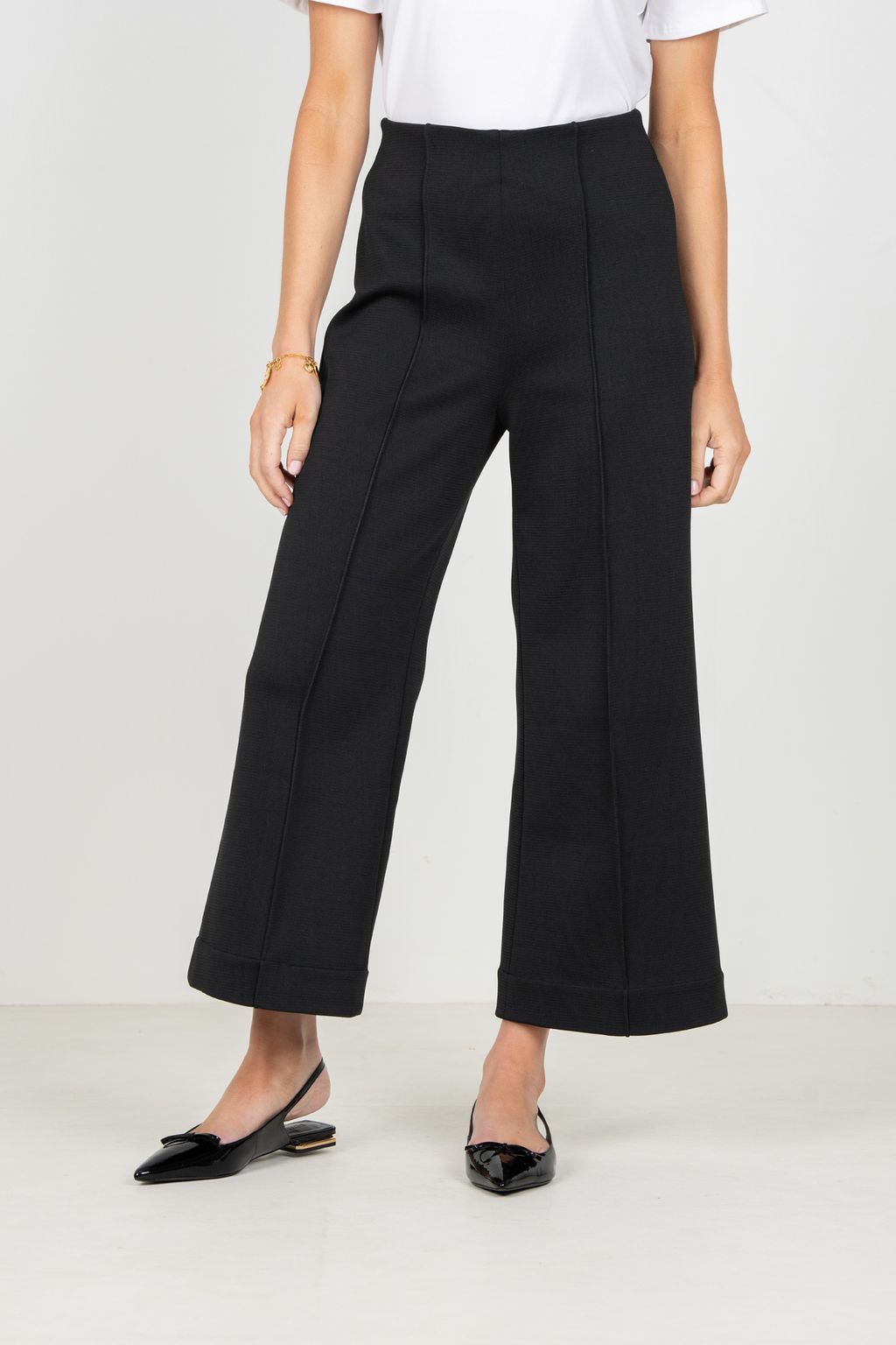 Cropped Piper Pant in Black